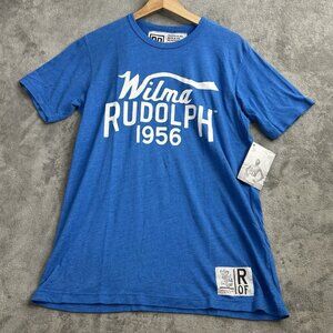 Roots of Fight Shirt Mens Medium Wilma Rudolph Tee Olympic USA Runner Blue